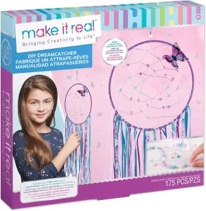 Make It Real: DIY Dreamcatcher - Purple Pink Blue Butterfly, 175 Piece All-in-One DIY Kit, Tweens & Girls, Bedroom Décor, Arts & Crafts, Make A Beautiful Hanging Bead Dreamcatcher, Kids Ages 8 