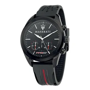MASERATI TRAGUARDO POLE POSITION 45MM CHR BLACK D/STRAP