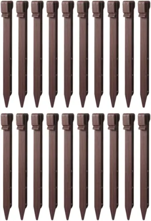 Milisten 20pcs Heavy Duty Plastic Tent Stakes Outdoor Ground Nails for Camping Beach Lightweight Portable Tent Pegs for Secure Tarp Rope Fixing