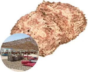 Military Camo Netting,Desert Camouflage Tarp Mesh Net, Lightweight Waterproof for Camping Party Decoration Hunting Blinds and Car Sunshade Canopy 10x13ft/3x4m