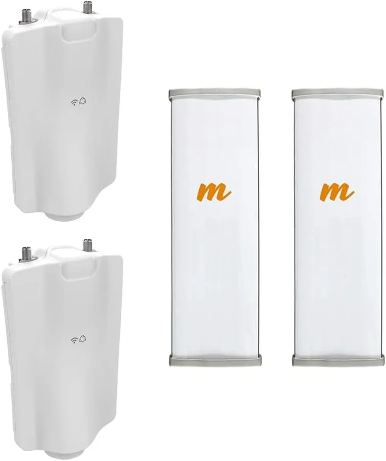 Mimosa A5x Point to MultiPoint Access Point 700Mbps 2 Units with N5-45x2 Sector Antenna 2 Units 19dBi 4.9-6.4GHz