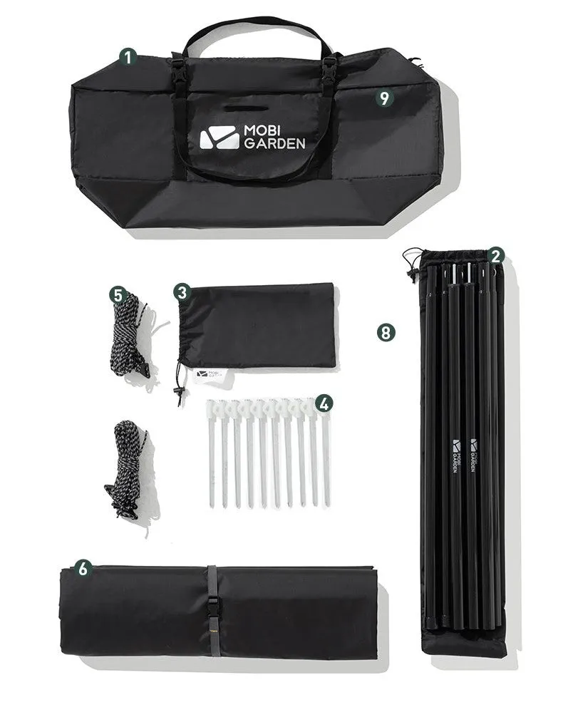 Mobi Garden 520 Black Coating Tarp - Black