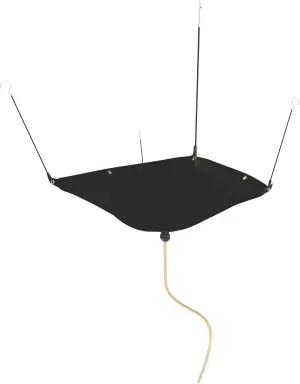 MOOFI Ceiling Roof Leak Drip Diverter Tarp Heavy Duty Ceiling Leak Diverter Rain Drain Tarp with Drainage Black 5' x 5'