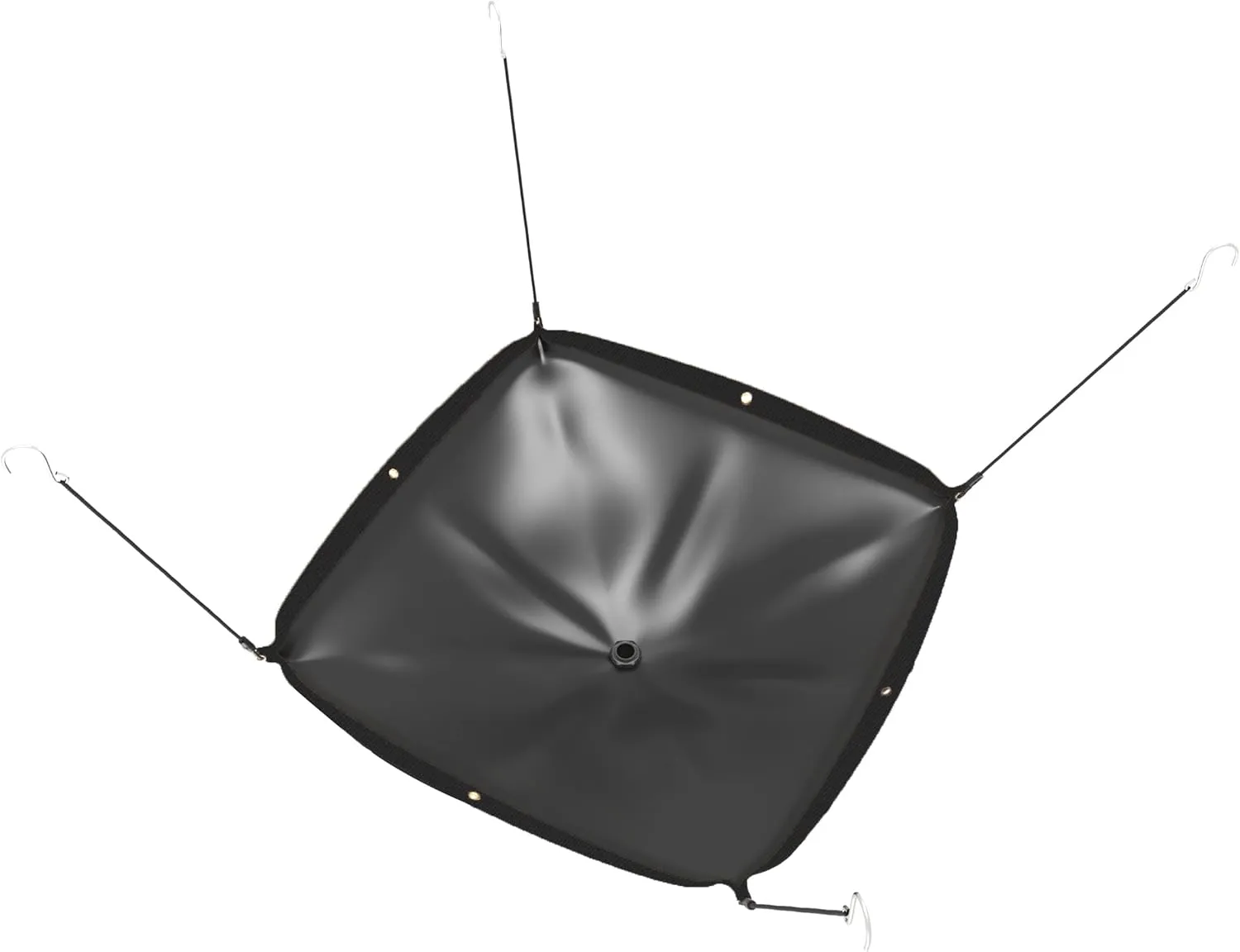 MOOFI Ceiling Roof Leak Drip Diverter Tarp Heavy Duty Ceiling Leak Diverter Rain Drain Tarp with Drainage Black 5' x 5'