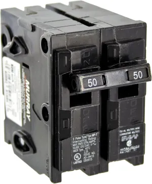 MP250 50-Amp Double Pole Type MP-T Circuit Breaker