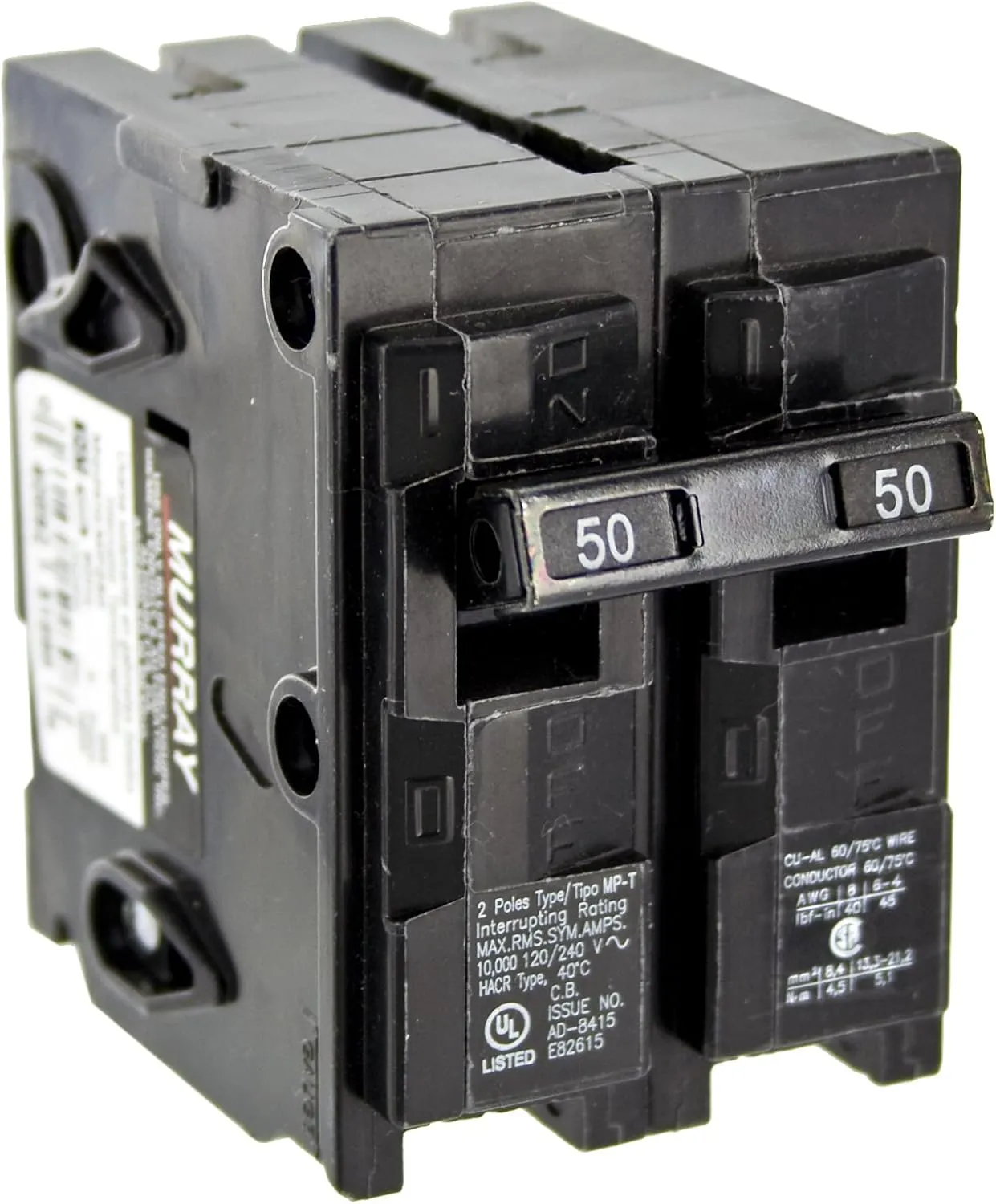 MP250 50-Amp Double Pole Type MP-T Circuit Breaker