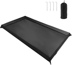 Multifunction Tent Footprint Oxford Cloth Bathtub Floor Cloth 4000mm Waterproof Ground Sheet Tarps 200x80/120/180cm Outdoor Tool(200x180cm)