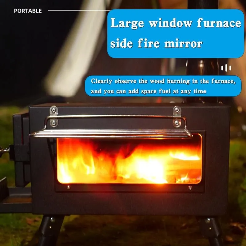 Multifunctional Portable Camping Wood Stove with Chimney