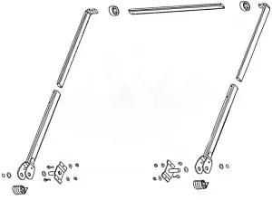 Mytee Products Aluminum Tarp Arm Kit for 4-Spring Electric Dump Truck Flip Tarp System Up to 24' Bed - Telescopic 103" Tarp Tube, 98" Upper & 78" Lower Arm, Tarp Centering Flanges, Spiral Torsion