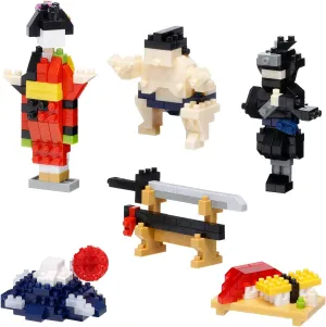 nanoblock - Culture - Japan Assortment 1 (Complete Set of 6), mininano Series Building Kit