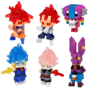 nanoblock - Dragon Ball Super - Dragon Ball Super Assortment 1 (Complete Set of 6), mininano Series Building Kit