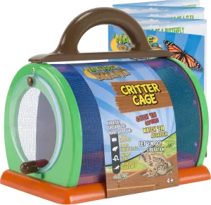 Nature Bound Critter Cage Bug Catcher and Habitat Kit | Insect Netting and Activity Booklet | STEM Educational Toys for Kids | Indoor and Outdoor Use | 8.5" x 5.75" x 8" | Green