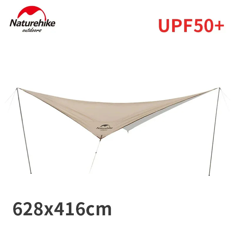 Naturehike Diamond Sun Shelter Portable Lightweight 3-4 Person Tarp Camping Outdoor Waterproof Canopy 6x4m 150D Windproof With 2.4m Pole UPF50 