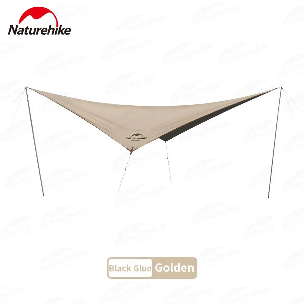 Naturehike Diamond Sun Shelter Portable Lightweight 3-4 Person Tarp Camping Outdoor Waterproof Canopy 6x4m 150D Windproof With 2.4m Pole UPF50 