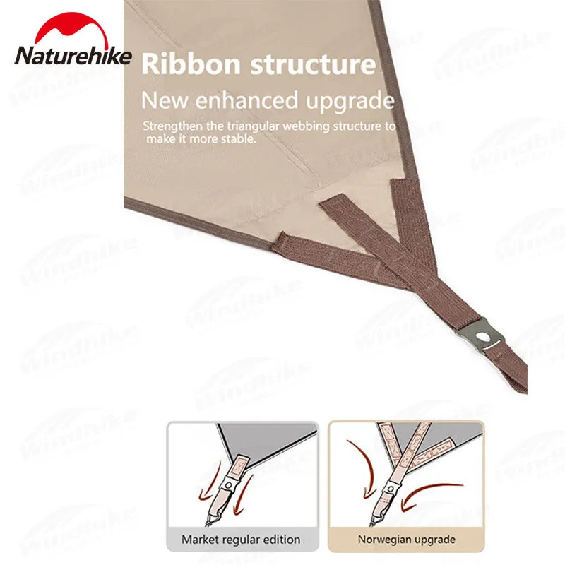 Naturehike Diamond Sun Shelter Portable Lightweight 3-4 Person Tarp Camping Outdoor Waterproof Canopy 6x4m 150D Windproof With 2.4m Pole UPF50 