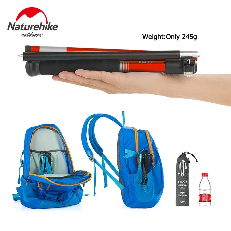 Naturehike Trekking Pole ST09 Ultralight Folding Hiking Stick Hiking Pole Collapsible Hiking Stick Climbing Stick Trekking Stick