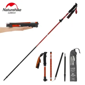 Naturehike Trekking Pole ST09 Ultralight Folding Hiking Stick Hiking Pole Collapsible Hiking Stick Climbing Stick Trekking Stick