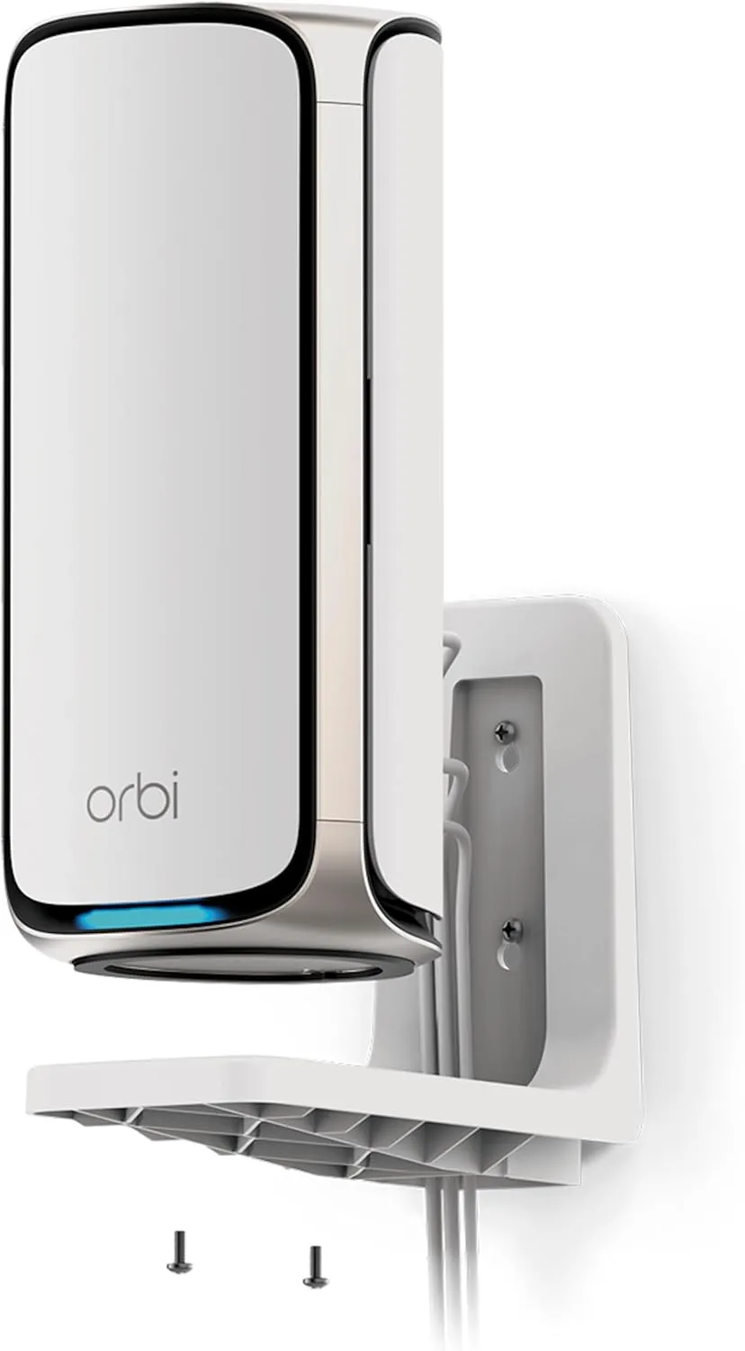 NETGEAR WiFi 7 Wall Mount Kit (RBEWM-10000S) Compatible with Orbi & Nighthawk WiFi 7 Systems, White