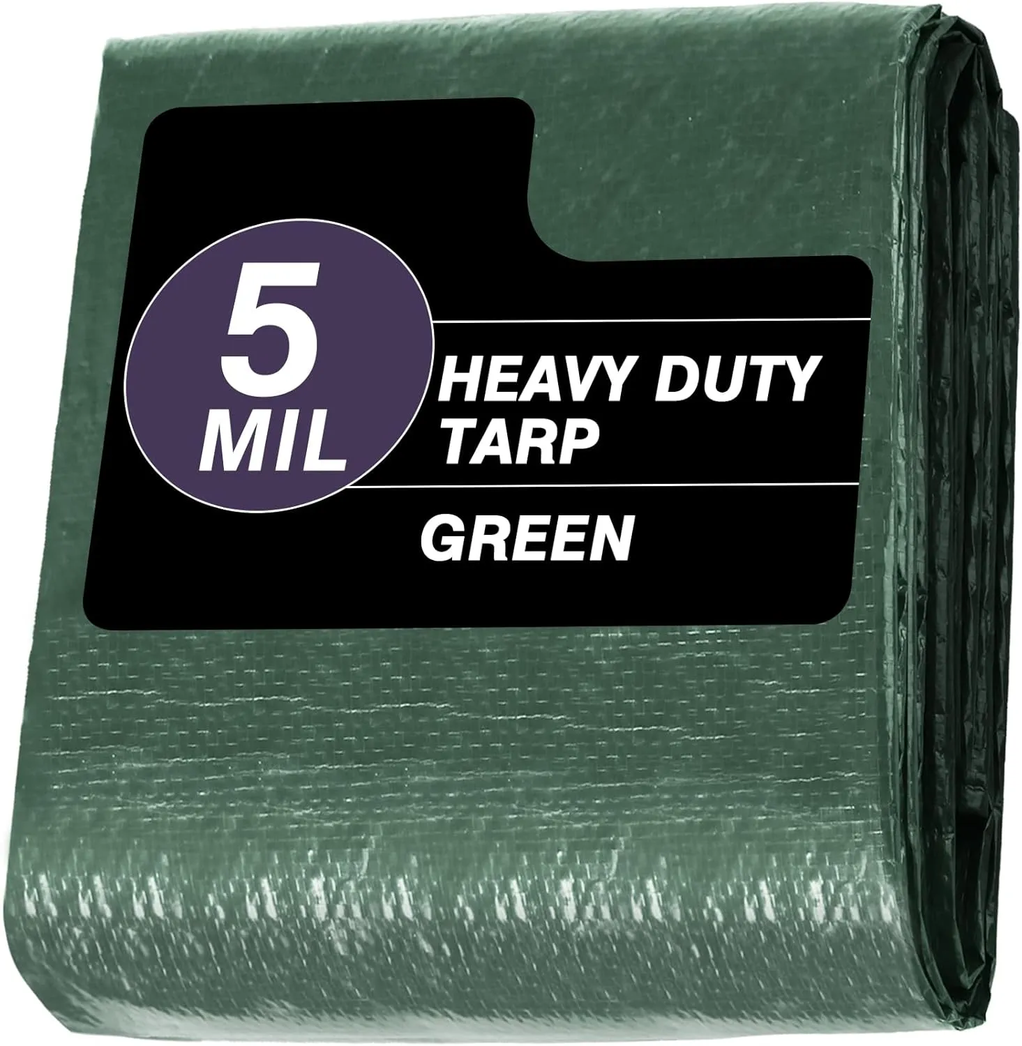 Neween Heavy Duty Tarp Cover, Extra Thick Green Tarps Waterproof Tear and Rip Proof UV Resistant Tarpaulin with Reinforced Grommets and Edges (5 mil, 6' x 8')