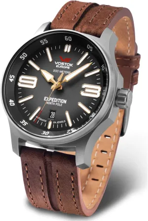 NH35A/592A555 Expedition North Pole-1 Automatic Mens Brown Leather Watch