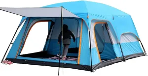 NIEH Outdoor Tent, Camping Tent 6 Person, Family Tents for Camping Waterproof, Tent with Living Room and Separate Rooms, 4 Season Tents Big Family Shelter
