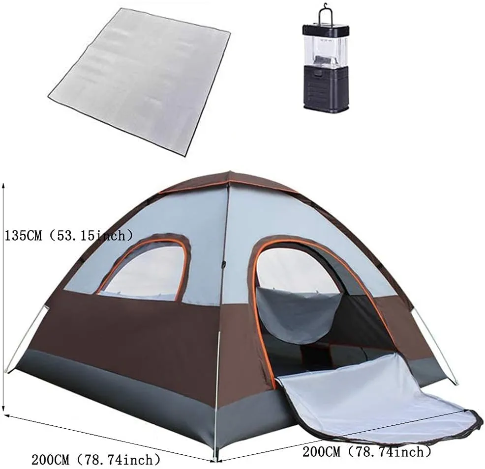 NIEH Tents Dome Frame Pop-Up Beach Outdoor 3-4 People Camping Camping Double Automatic Speed Opening Indoor and Outdoor