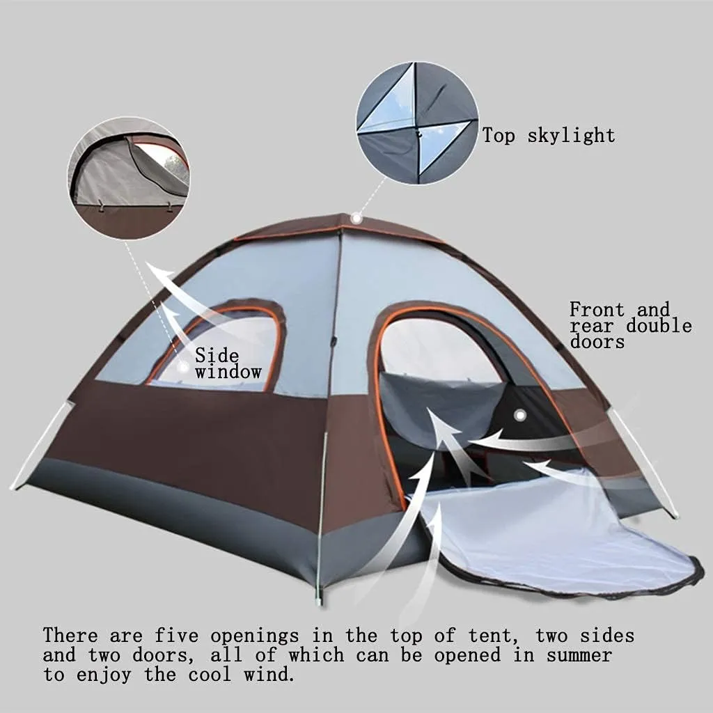 NIEH Tents Dome Frame Pop-Up Beach Outdoor 3-4 People Camping Camping Double Automatic Speed Opening Indoor and Outdoor