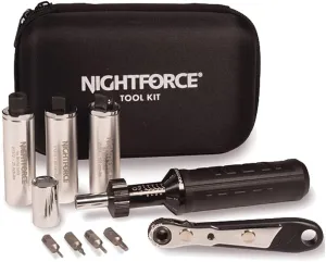 Nightforce Scope Mounting Tool Kit with 2-10 in lb Driver, Handle and 25, 68 and 100 in lb Torque Tools