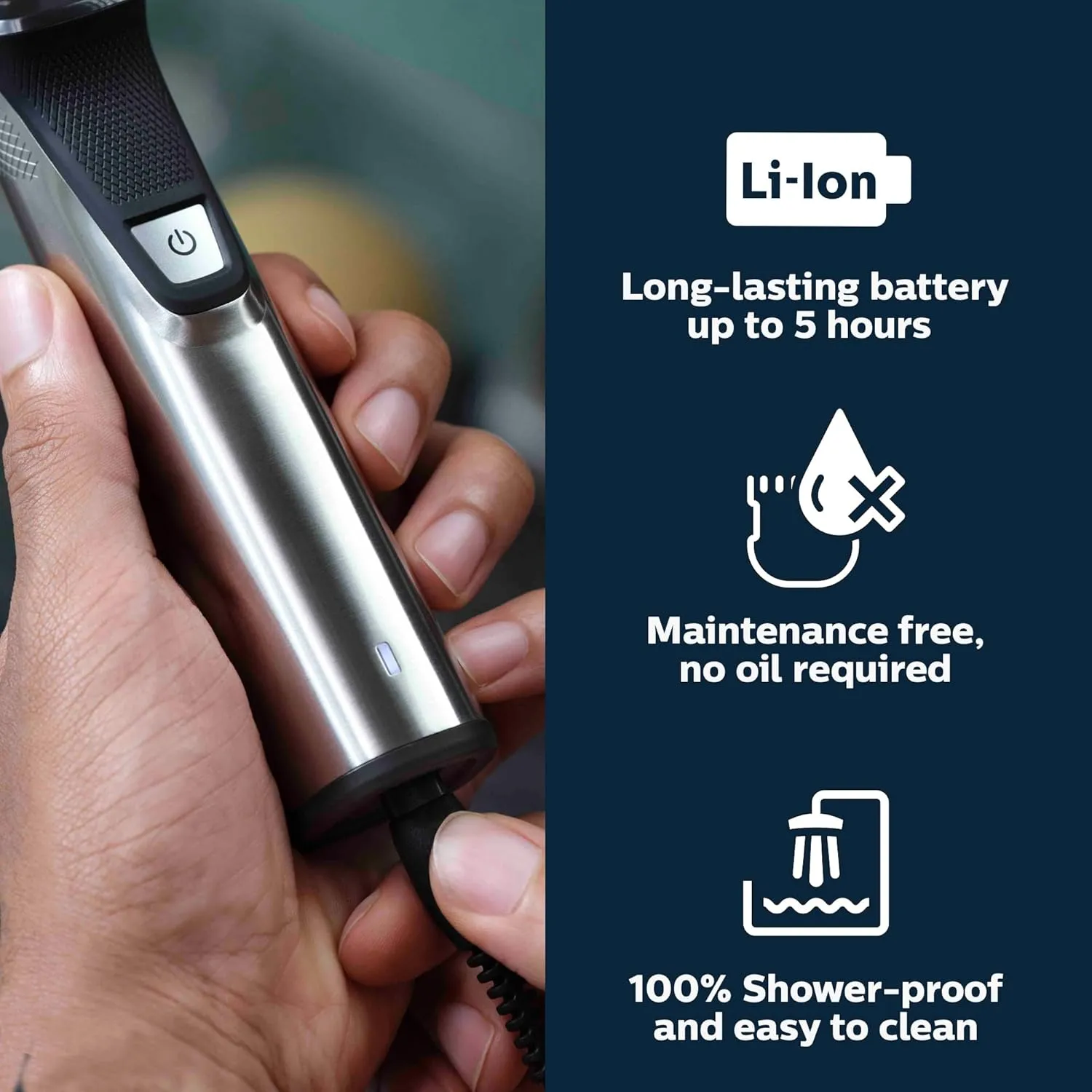 Norelco Philips Multigroom 7000 Series, All-in-One Trimmer, Beard Trimmer and Hair Clipper, 19-Piece Men's Grooming Kit for Beard, Head, Hair, Body, and Face, Soft Pouch, MG7910/49