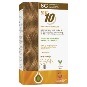 One 'n Only Argan Oil Fast 10 Permanent Hair Color Kit 7A Cool Medium Blonde, Gray Hair Coverage in 10 Minutes, Helps Maintain Natural Moisture Balance, Advanced Micro-Pigments for Natural Tones