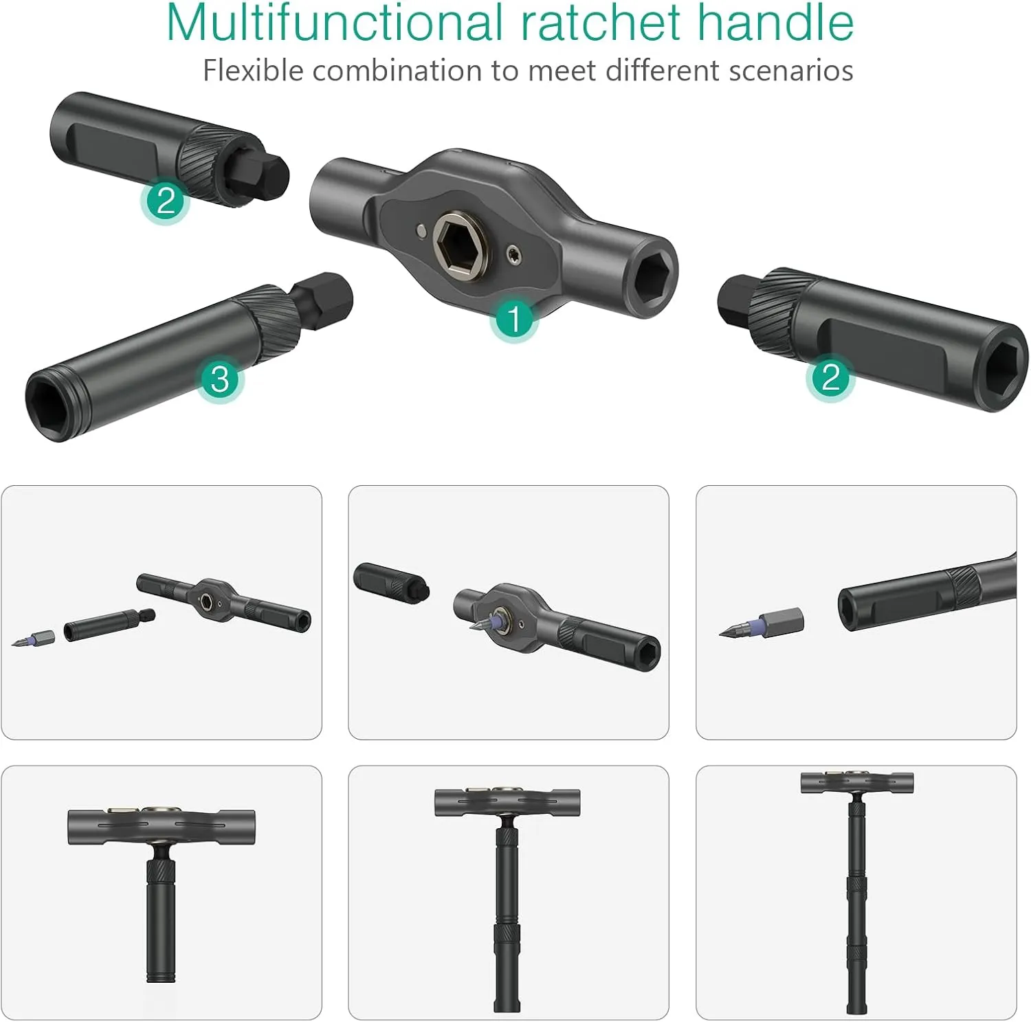 ORIA 42 in 1 Ratchet Screwdriver Kit, Magnetic Screwdriver Set with 40 Precision Bits, Upgraded Version Repair Tool Kits with DIY Ratchet Handle, Portable Case for DIY Bike Electronics Furniture