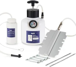 Orion Motor Tech Brake Bleeder Kit, 2.5L Pressure Brake Bleeder Set with 4.25"x6.75"Adapter, 2.6qt Manual Brake Fluid Extractor with 500mL Brake Bleeder Bottle Compatible with GMC Chrysler Dodge Jeep