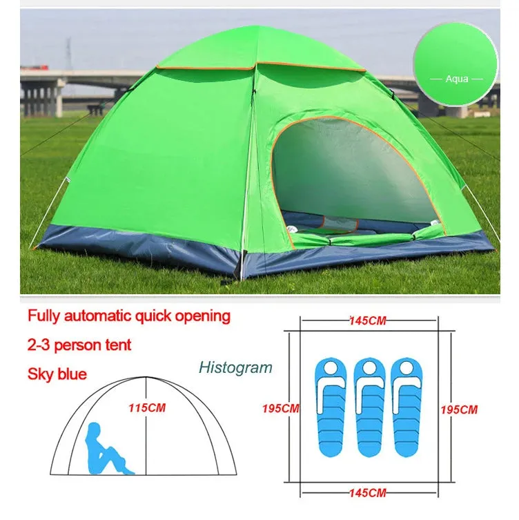 Outdoor Automatic Pop Up Camping Tent 1-4 Person Family Multiple Models Easy Open Hiking Travelling Tents