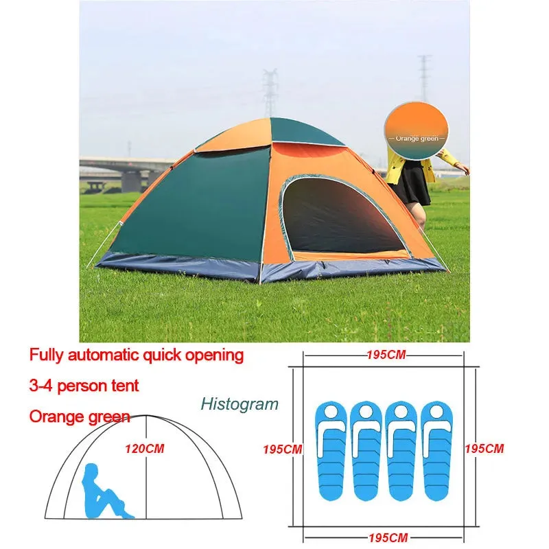 Outdoor Automatic Pop Up Camping Tent 1-4 Person Family Multiple Models Easy Open Hiking Travelling Tents