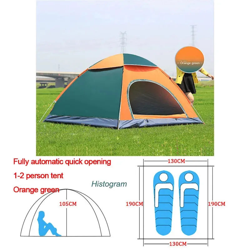 Outdoor Automatic Pop Up Camping Tent 1-4 Person Family Multiple Models Easy Open Hiking Travelling Tents