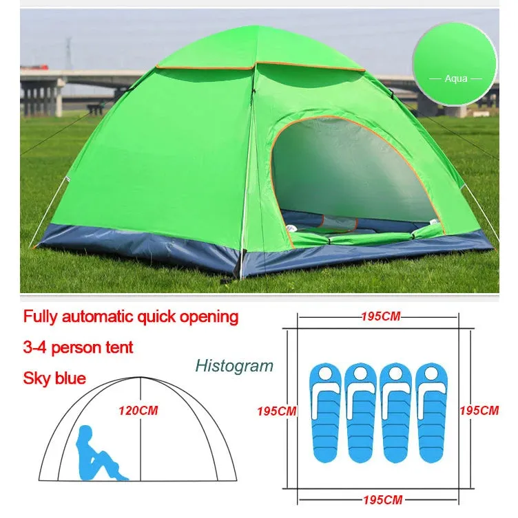 Outdoor Automatic Pop Up Camping Tent 1-4 Person Family Multiple Models Easy Open Hiking Travelling Tents