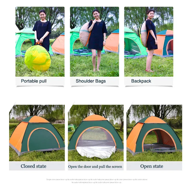 Outdoor Automatic Pop Up Camping Tent 1-4 Person Family Multiple Models Easy Open Hiking Travelling Tents