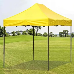 Outdoor Canopy Tent, Advertising Folding Tent Canopy 6 X 10, Enlarged Double-Layer Umbrella, Rainproof, Easy to Install, Custom Logo and Size(Yellow)