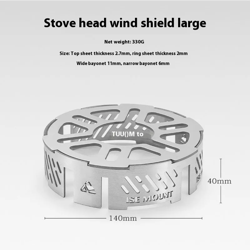 Outdoor Portable Gas Stove Wind Shielding Ring Camping Accessories