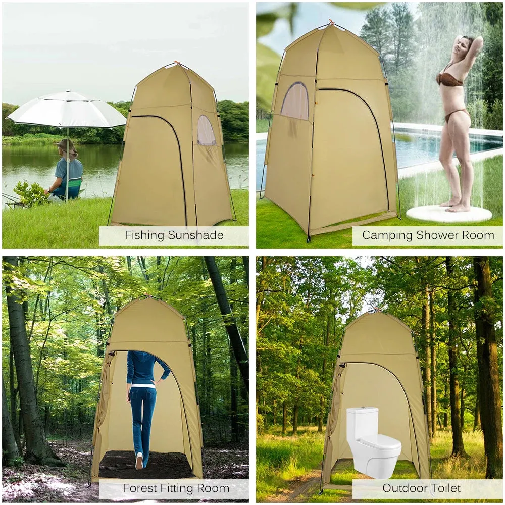 Outdoor Waterproof Changing Fitting Tent - Portable Anti UV Shower Bathing Tent for Camping Beach Travel Privacy Toilet