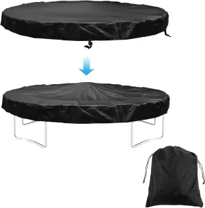 Oxford Cloth Trampoline Cover - 8FT Dust-Proof & Anti-UV Weather Cover - Black