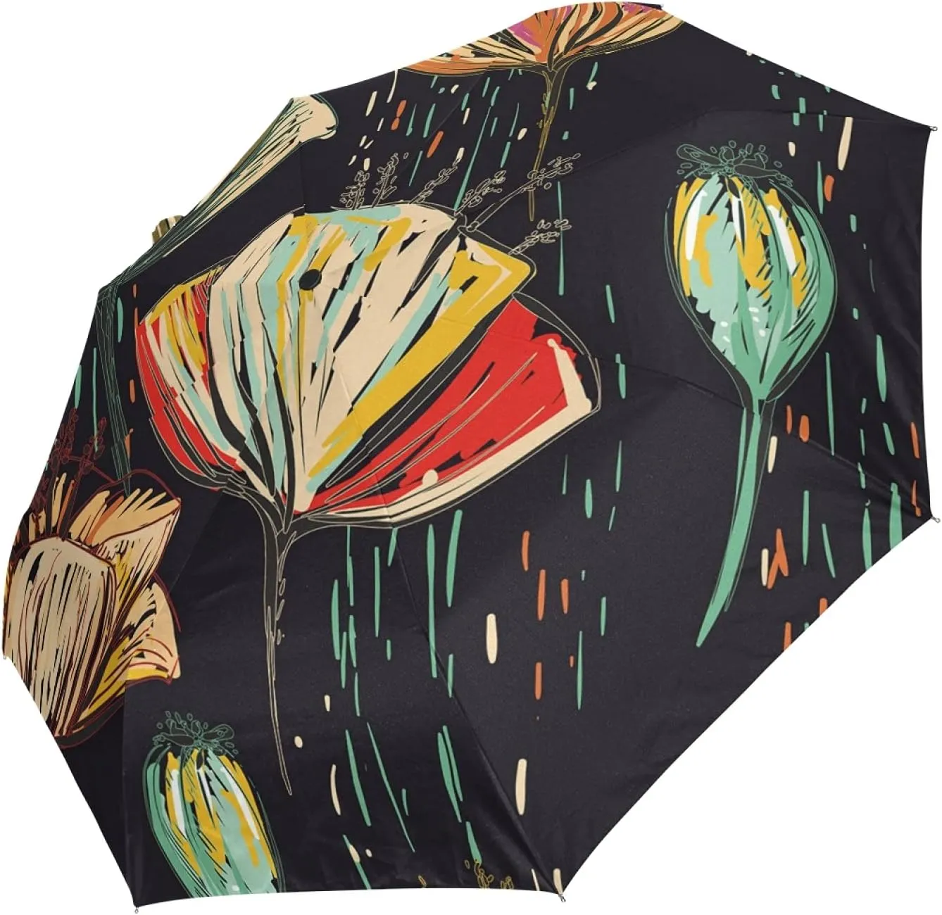 Oyihfvs Auto Open/Close Folding Umbrella, Strong Lightweight Travel Rain Umbrella, Portable Automatic Compact Sun Parasol with UV Protection