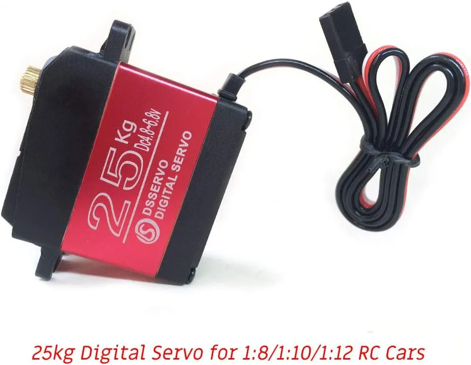 Pack of 2 Digital Servo 25KG Full Metal Gear High Torque Waterproof for RC Car Crawler Robot