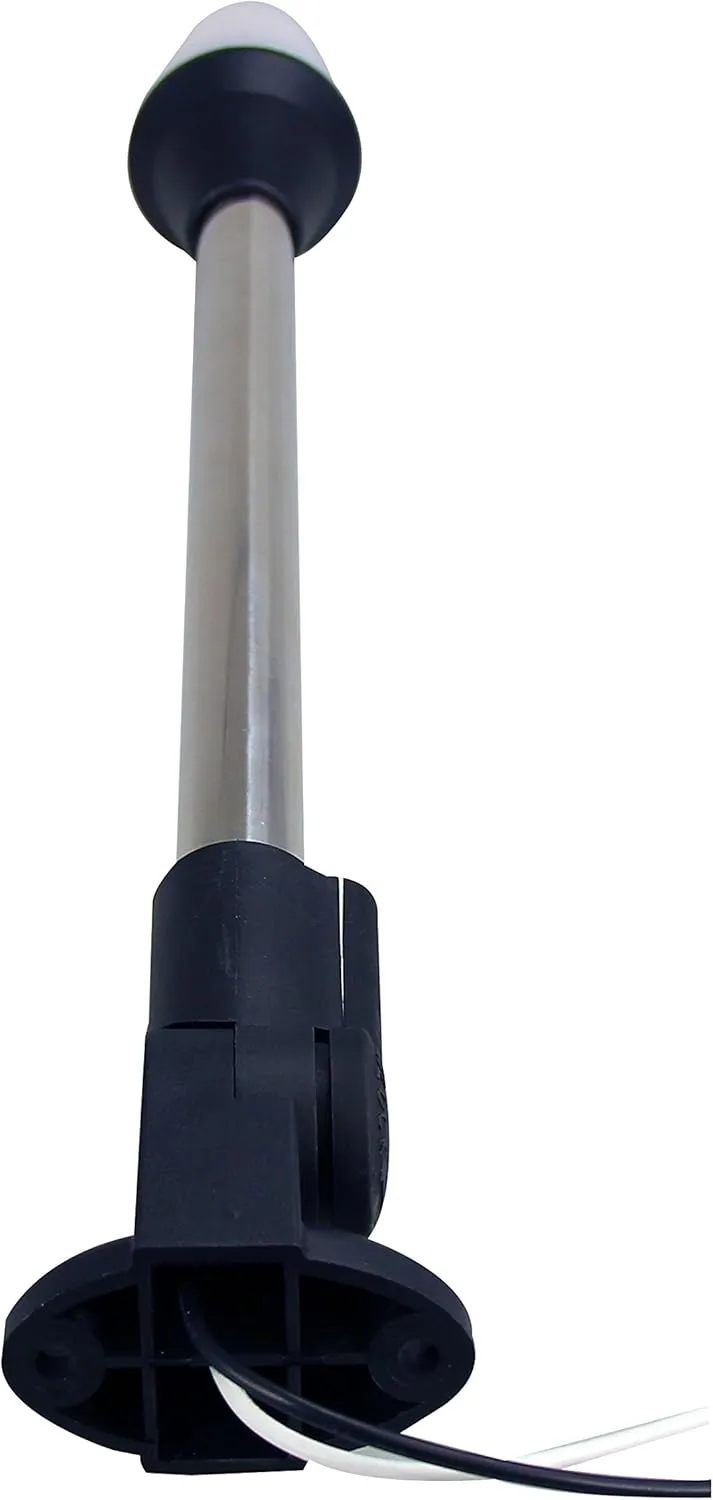 Pactrade Marine All-Round Boat Navigation Lights - 16-Inch Incandescent White Stern Light (Surface Mount, Fold-Down Base) - Boat Accessories for Pontoon, Yacht, Kayak