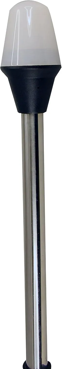Pactrade Marine All-Round Boat Navigation Lights - 16-Inch Incandescent White Stern Light (Surface Mount, Fold-Down Base) - Boat Accessories for Pontoon, Yacht, Kayak