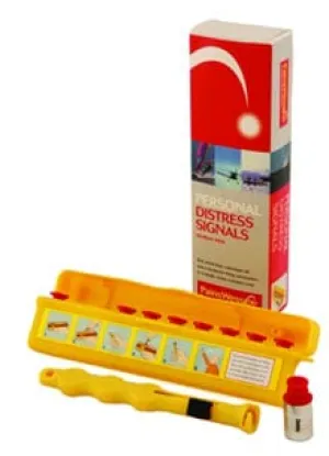 Personal Distress Signal flares and projector
