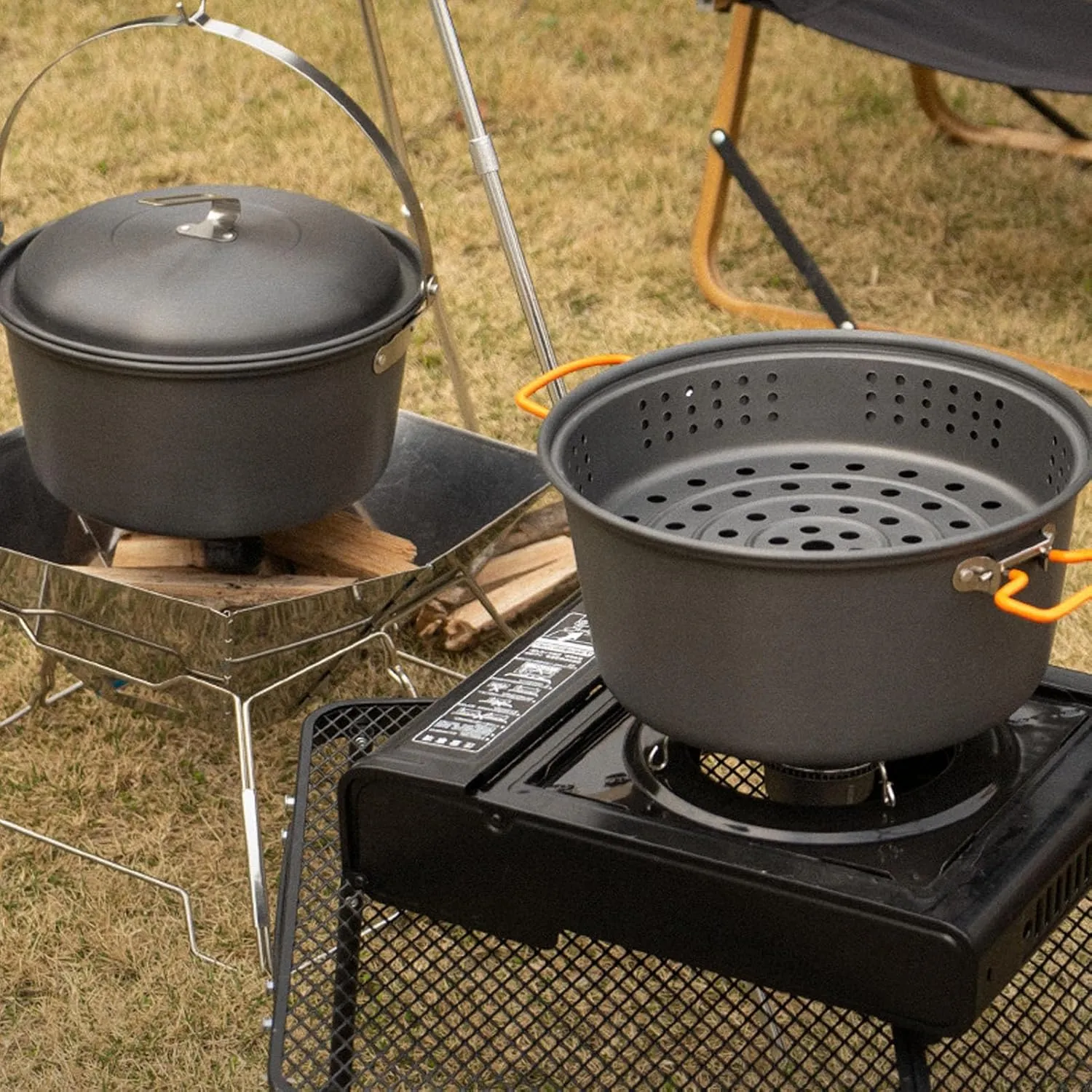 Picnic Camping Pot Cooking Kit Outdoor Cooking Pot for Self Driving Tours