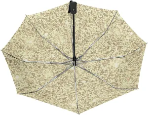 Poeticcity Auto Open/Close Folding Umbrella, Strong Inner Print Travel Rain Umbrella, Portable Automatic Compact Anti-UV Sun Parasol