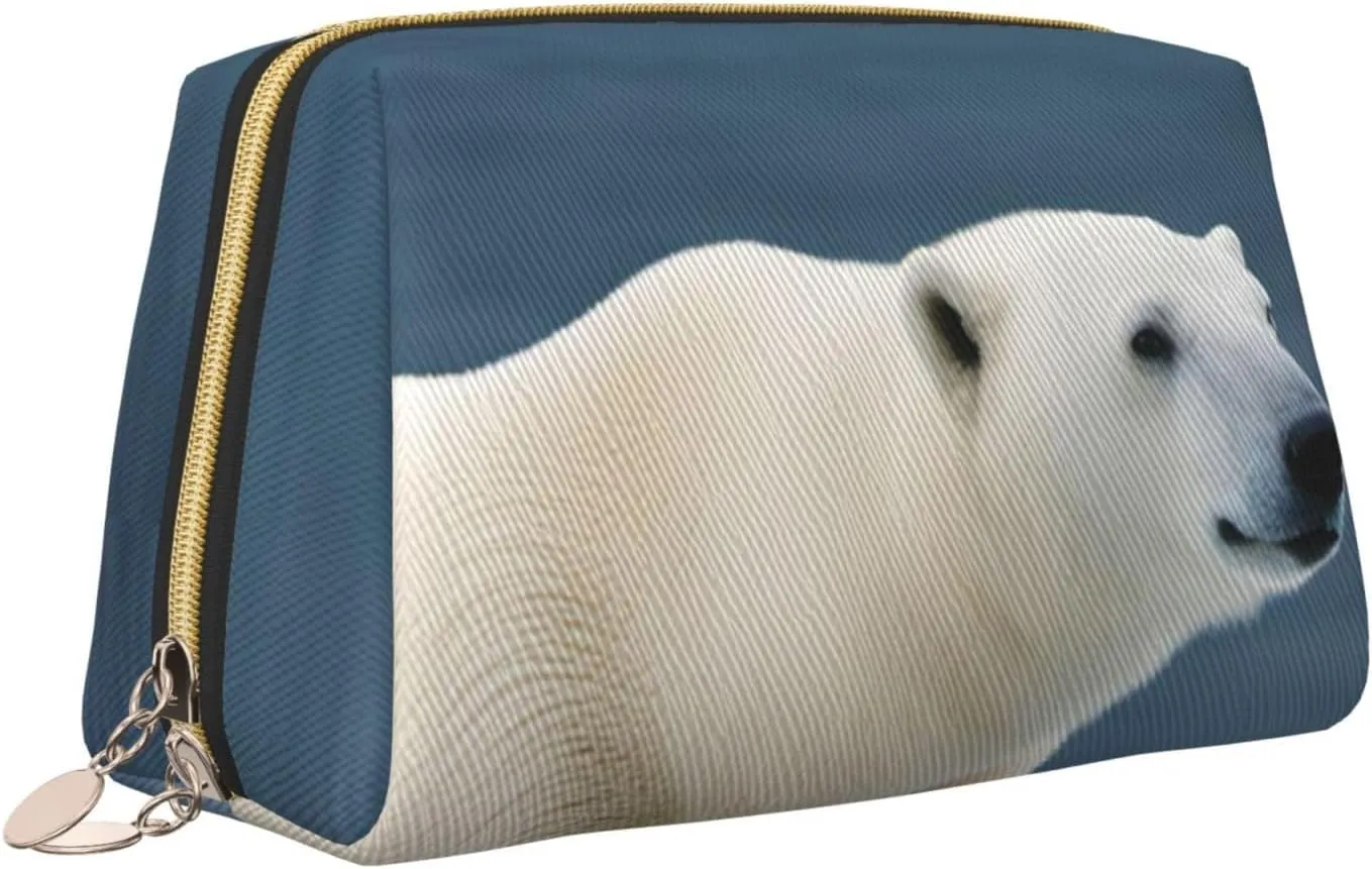 Polar Bear Toiletry Pouch, Travel-Friendly Makeup Organizer For Makeup Brushes, Lipsticks