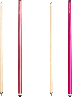 Pool Cues 57 inch Pool Cue Stick with 13mm Fiber Leather tip 4-Colors for Beginner, Commercial and Home Entertainment
